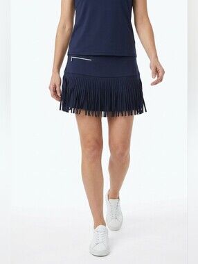 Fringe Mini Skort in Navy - Women